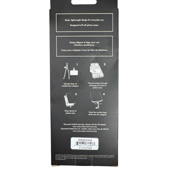 kate spade White and Gold Phone Case Strap in Sea Pearl - Picture 6 of 6